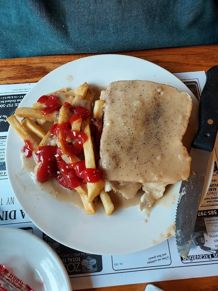 Hot Turkey Sandwich and Fries